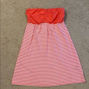 Strapless cotton dress